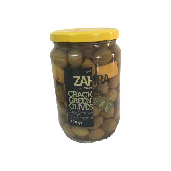 Olives vertes Zahra 420g - زيتون أخضر زهرة