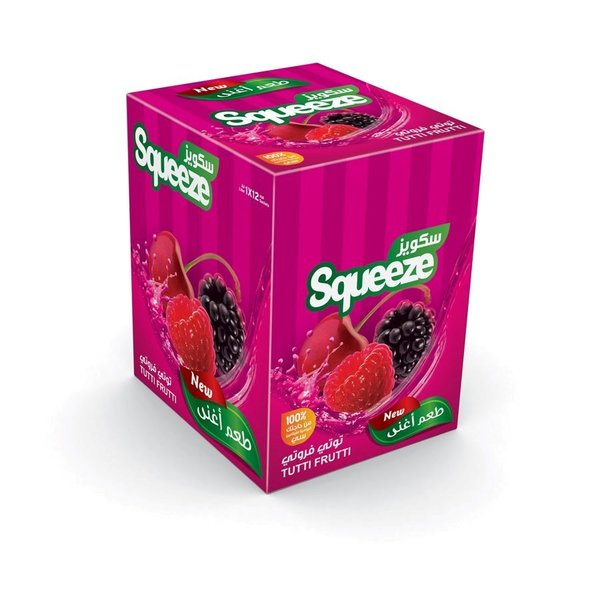 Squeeze TUTTI FRUTTI jus  - عصير توتي فروتي سكوييز 12 ظرف
